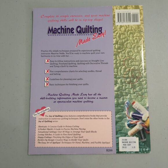 MACHINE QUILTING MADE EASY QUILT BOOK-62 PAGES-THE PATCHWORK PLACE - Picture 4 of 4